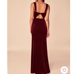SOLD Azazie Lanessa Velvet Dress (Burgundy)